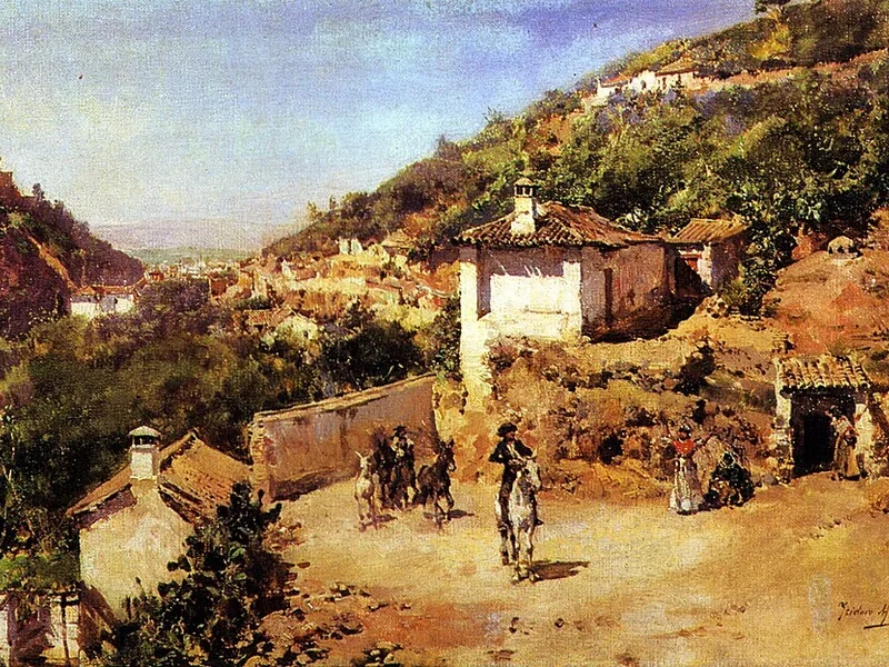 1863-Isidoro Marín Garés - Zingari sulla strada per Monte
